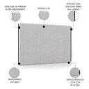 Ver imagem 3 de Cabeceira Cama Box Casal Queen 160cm Oscar P02 Linho Cinza Claro - Mpozenato