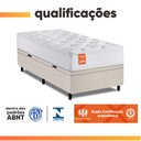 Ver imagem 4 de Cama Box Baú Colchão Solteiro Molas Ensacadas Real 88x188x68cm Linho Branco Inducol