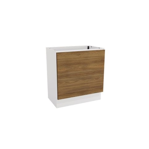 Balcão para Forno de Embutir Celeste Kappesberg 100% Mdf Branco/nogueira 80cm