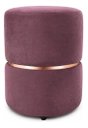 Ver imagem 3 de Kit de Puff Cinta no Meio Rose Gold, Cor Marsala Rose Veludo - Let Móveis
