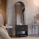 Ver imagem 2 de Toucador com Espelho para Quarto - Branco - Mod.3041 Cor:preto