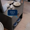 Ver imagem 4 de Toucador com Espelho para Quarto - Branco - Mod.3041 Cor:preto
