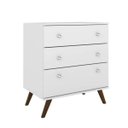 Ver imagem 2 de Cômoda Retrô 3 Gavetas RT3018 Espresso Móveis Branco