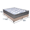 Ver imagem 3 de Cama Box Bege e Colchão Iso Superpocket Molas Ensacadas Queen Ortobom