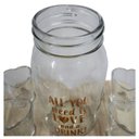 Ver imagem 2 de Kit 6 copos dose, coqueteleira vidro bandeja madeira Heart Urban