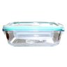Pote hermético vidro transparente tampa plástica 640ml Lyor - 2