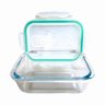 Pote hermético vidro transparente tampa plástica 640ml Lyor - 3