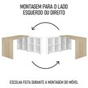 Ver mais imagens de Conjunto Escritório Home Office 4 Peças Side A06 Branco/carvalho/branco - Mpozenato
