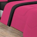 Ver imagem 4 de Kit Edredom + Jogo de Lençol Malha 100% Algodão Gran Moratta 7 Peças Queen - Pink -preto