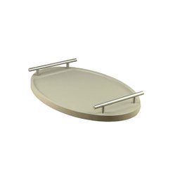 Bandeja Cantinho Café Decorativa da Manhã Escritório 46x26:champanhe/aço Escovado - 5