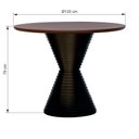 Ver imagem 2 de Mesa de Jantar Apollo Tampo Redondo Ø120 Preto/Amêndoa