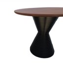 Ver imagem 3 de Mesa de Jantar Apollo Tampo Redondo Ø120 Preto/Amêndoa