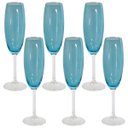 Ver imagem 1 de Jogo 6 taças Champanhe Gastro cristal 220ml turquesa Bohemia