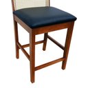Ver mais imagens de Banqueta Média com Telinha Pérola Madeira Maciça e Assento Estofado c/ 62cm Altura - Amêndoa Corano