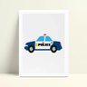 Quadro Quadro Infantil Menina Menino carro polícia - 1