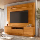 Ver imagem 1 de Estante para TV e Home Theater até 75 Polegadas 200CMX191,5cm 2 Portas 1 Gaveta Cinamomo Nilo