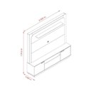 Ver imagem 4 de Estante para TV e Home Theater até 75 Polegadas 200CMX191,5cm 2 Portas 1 Gaveta Cinamomo Nilo