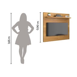 Painel para Tv de até 32 Polegadas com Prateleira Yan Cinamomo Patrimar - 5 Painel para Tv de até 32 Polegadas com Prateleira Yan Cinamomo Patrimar - 5