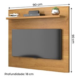Painel para Tv de até 32 Polegadas com Prateleira Yan Cinamomo Patrimar - 3 Painel para Tv de até 32 Polegadas com Prateleira Yan Cinamomo Patrimar - 3