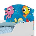 Ver imagem 5 de Mini Cama Fun Fundo do Mar Peixes Infantil com Colchão