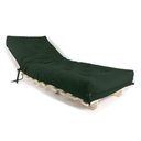 Ver imagem 2 de Sofa Cama Solteiro Futon Dobrável Verde Militar