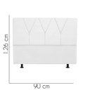 Ver imagem 2 de Cabeceira Estofada Solteiro 90CM Jade Suede Branco - D A DECOR D&A Decor