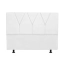 Ver imagem 1 de Cabeceira Estofada Solteiro 90CM Jade Suede Branco - D A DECOR D&A Decor