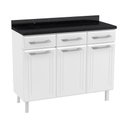 Ver imagem 1 de Balcão de Cozinha de Aço Triplo com Tampo Rose Multimóveis CR6090 Branco