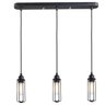 Luminária Pendente Aramado Tubi Trio Linear Preto Ref: Lt-167-l - Luxtek - 1