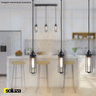 Luminária Pendente Aramado Tubi Trio Linear Preto Ref: Lt-167-l - Luxtek - 5