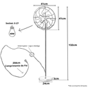 Ver imagem 4 de Luminária de Chão Vintage Retrô Preto Ref: Lt-271-ch - Luxtek