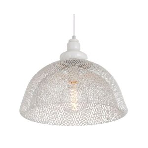 Luminária Pendente Aramado Renda Cupi Branca Ref: Lt-171a-br - Luxtek