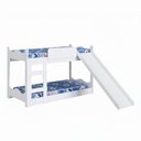 Ver imagem 6 de Beliche Infantil com Colchão, Escorregador, Grades Laterais e Escada Cor Branco - Completa Móveis