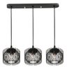 Luminária Pendente Aramado Trio Linear Preto Ref: Lt-301-l - Luxtek - 1