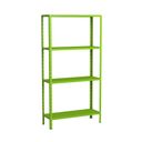 Ver imagem 1 de Estante Aço 4 Prateleiras Livros Cozinha Quarto Eaf006 Verde