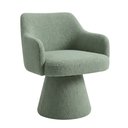 Ver imagem 1 de Cadeira de Jantar e Estar Living Jade Giratória Bouclé Verde Claro - Nexta Casa