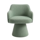 Ver imagem 5 de Cadeira de Jantar e Estar Living Jade Giratória Bouclé Verde Claro - Nexta Casa