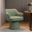 Ver imagem 2 de Cadeira de Jantar e Estar Living Jade Giratória Bouclé Verde Claro - Nexta Casa