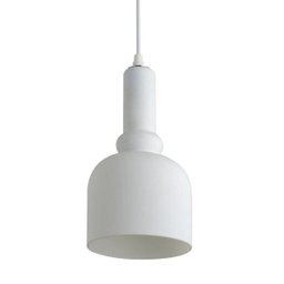 Luminária Pendente Vidro Branco Fosco Ref: Lt-222-a - Luxtek - 1