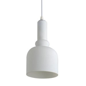 Luminária Pendente Vidro Branco Fosco Ref: Lt-222-a - Luxtek