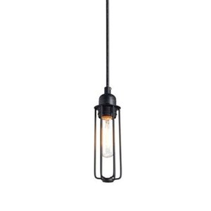 Luminária Pendente Aramado Tubi Preto Ref: Lt-167 - Luxtek