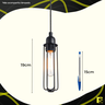 Luminária Pendente Aramado Tubi Preto Ref: Lt-167 - Luxtek - 4