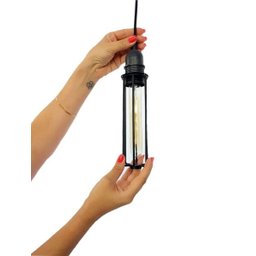 Luminária Pendente Aramado Tubi Preto Ref: Lt-167 - Luxtek - 2