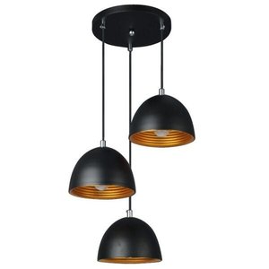 Luminária Pendente Trio Alumínio Preto Fosco Ref: Lt-731-3 - Luxtek