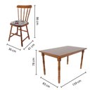 Ver imagem 4 de Mesa de Jantar com 6 Cadeiras em Madeira Torneada - Imbuia