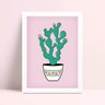 Quarto infantil decoração menina cacto verde e rosa - 1