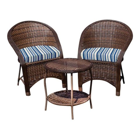 Conjunto de Poltronas Fibra Sintética Seul - 2 Poltronas + 1 Mesa Centro - Tecido Alanta