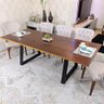 Mesa De Jantar Em Madeira Nobre Base De Ferro 1,60 M X 80 Cm - 2
