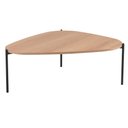 Ver imagem 2 de Mesa de Centro Orgânica Artesano 77 Cm (largura) em Mdp Hanover (mel) e Pés em Aço Preto