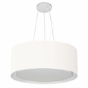 Ver imagem 1 de Lustre Pendente Cilíndrico Duplo Vivare Md-4124 Cúpula em Tecido 50x25cm - Bivolt - Branco - Bivolt